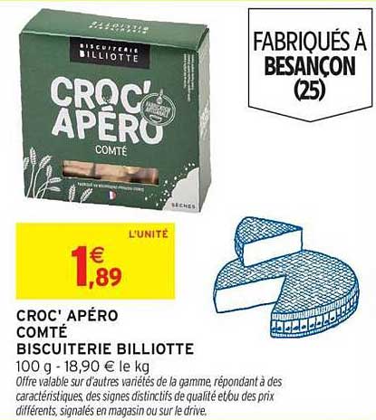 CROC' APÉRO COMTÉ BISCUITERIE BILLIOTTE