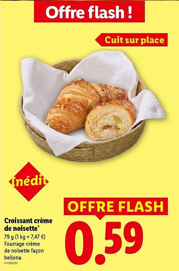Croissant crème de noisette*