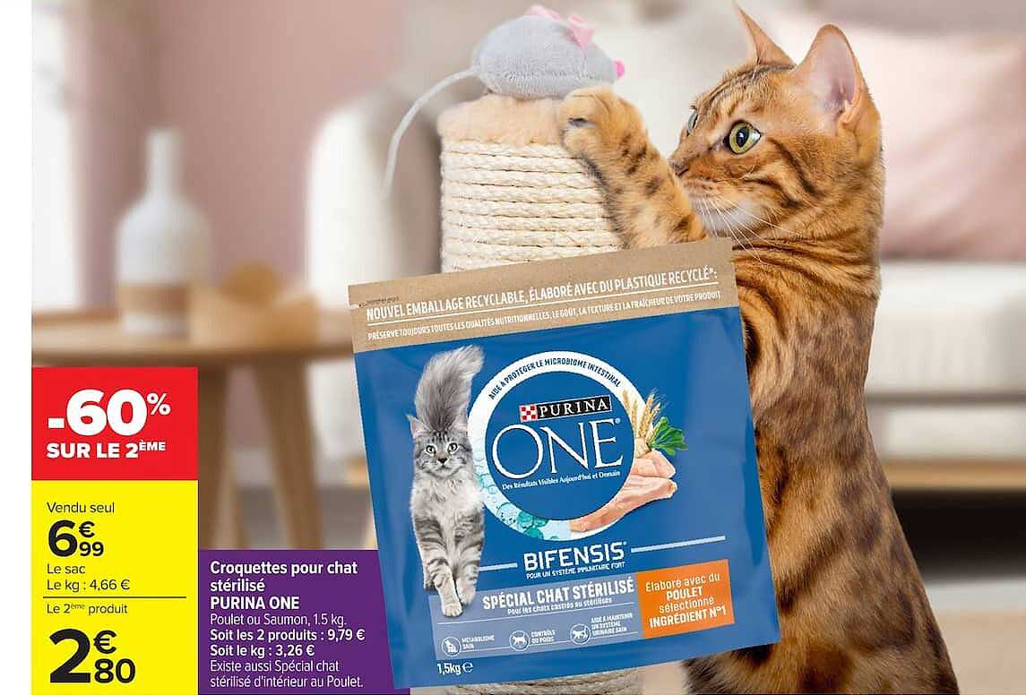 Croquettes pour chat stérilisé PURINA ONE