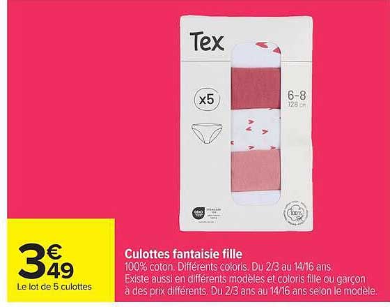 Culottes fantaisie fille