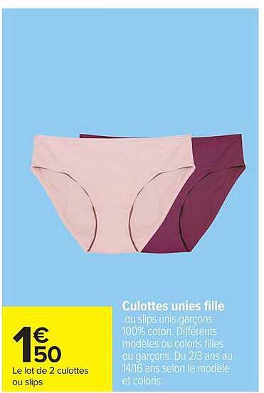 Culottes unies fille