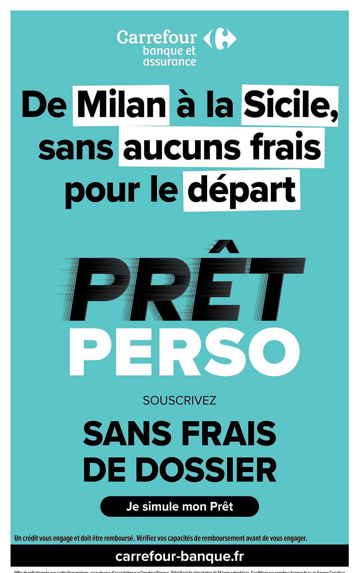 De Milan à la Sicile, sans aucuns frais pour le départ
