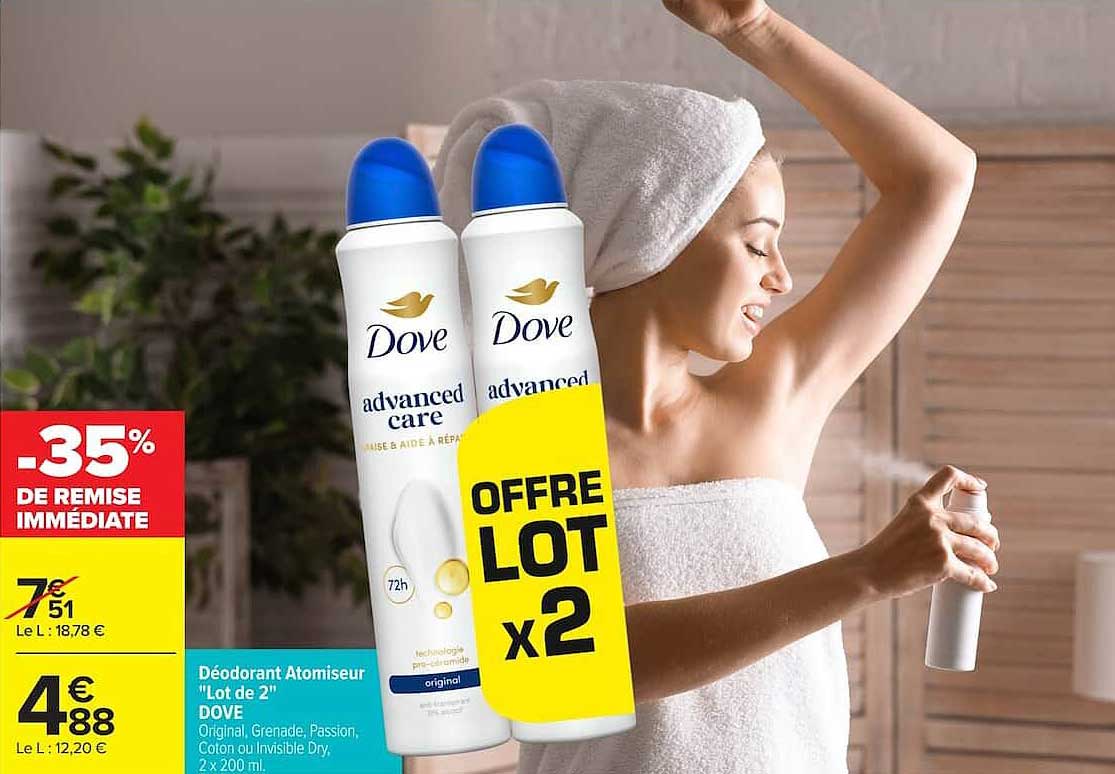 Déodorant Atomiseur "Lot de 2" DOVE