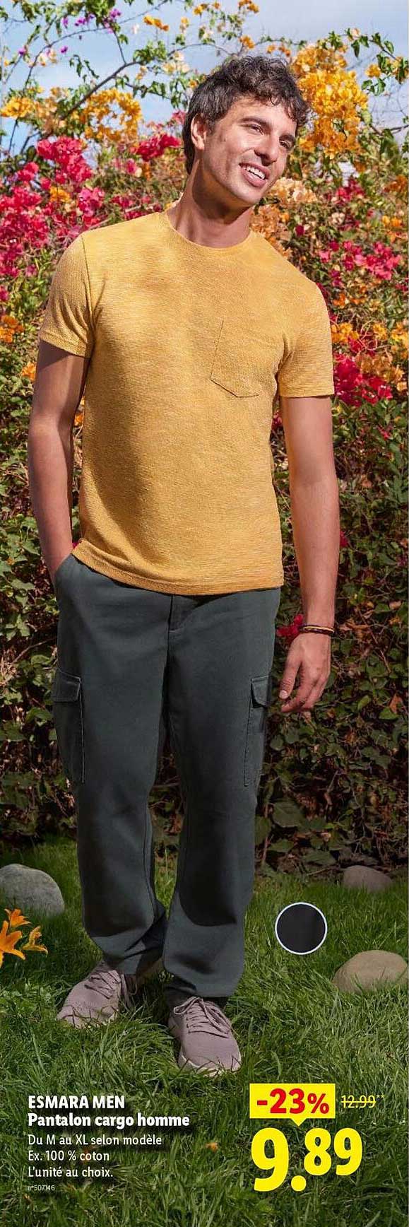 ESMARA MEN Pantalon cargo homme
