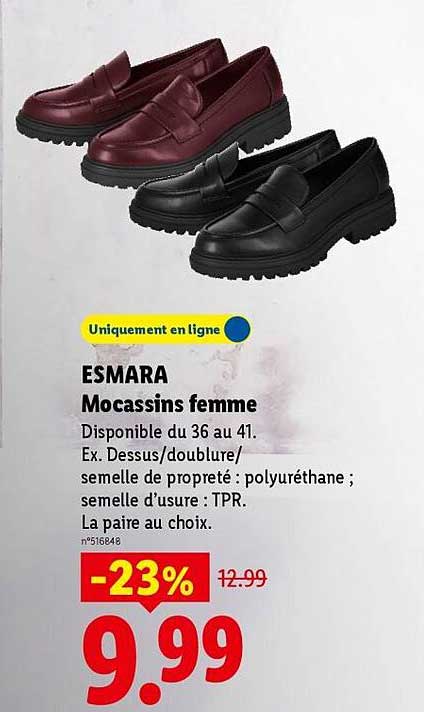 ESMARA Mocassins femme