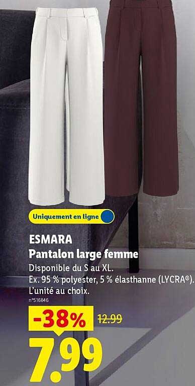 ESMARA Pantalon large femme