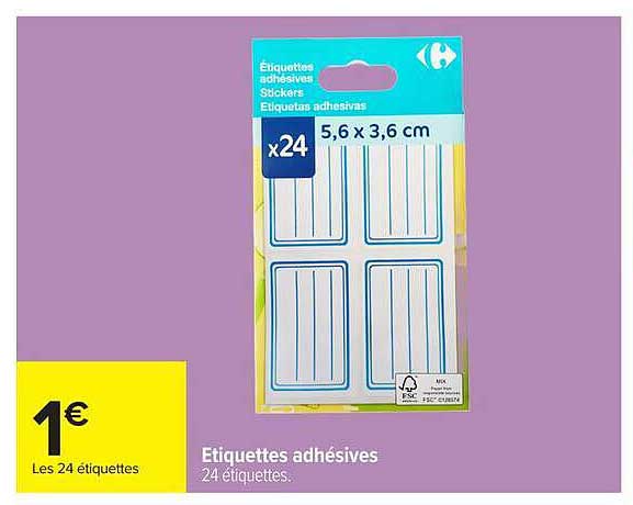 Etiquettes adhésives