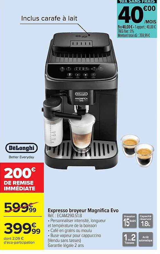 Expresso broyeur Magnifica Evo