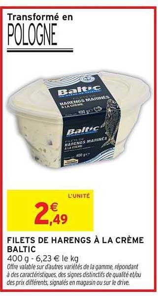 FILETS DE HARENGS À LA CRÈME BALTIC