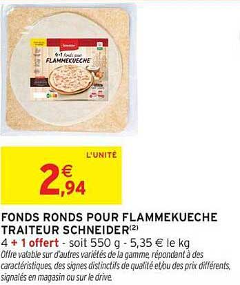 FONDS RONDS POUR FLAMMEKUECHE TRAITEUR SCHNEIDER(2) 4 + 1 offert
