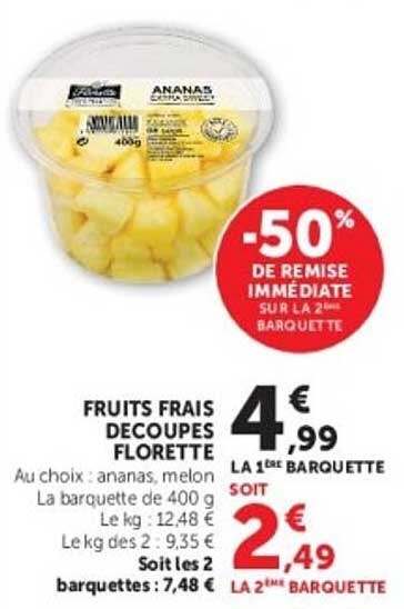 FRUITS FRAIS DECOUPES FLORETTE
