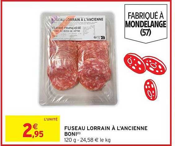 FUSEAU LORRAIN À L'ANCIENNE BONI