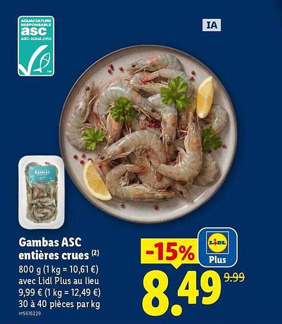 Gambas ASC entières crues (2)
