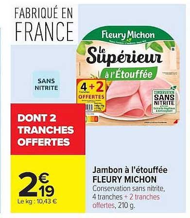 Jambon à l'étouffée FLEURY MICHON