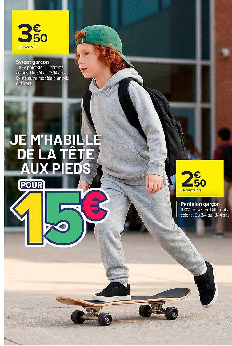 JE M’HABILLE DE LA TÊTE AUX PIEDS POUR 15€