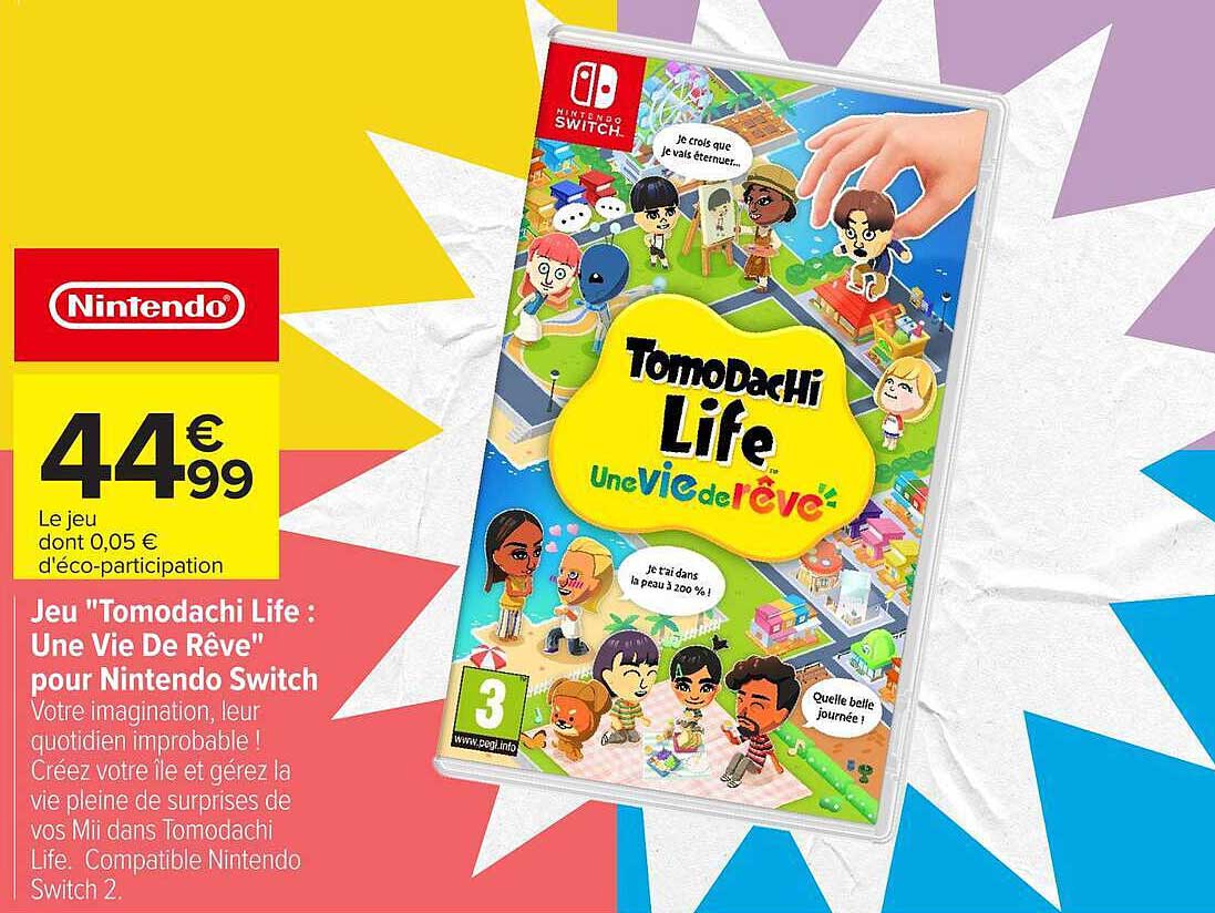 Jeu "Tomodachi Life : Une Vie De Rêve" pour Nintendo Switch