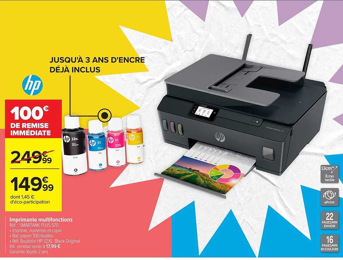JUSQU'À 3 ANS D'ENCRE DÉJÀ INCLUS