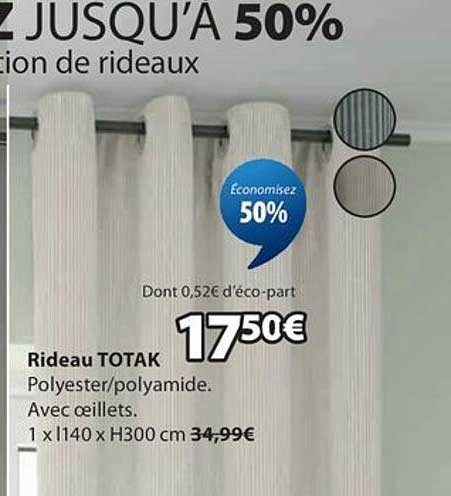 Jusqu'à 50% sélection de rideaux
