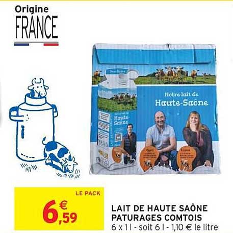 LAIT DE HAUTE SAÔNE PÂTURAGES COMTOIS