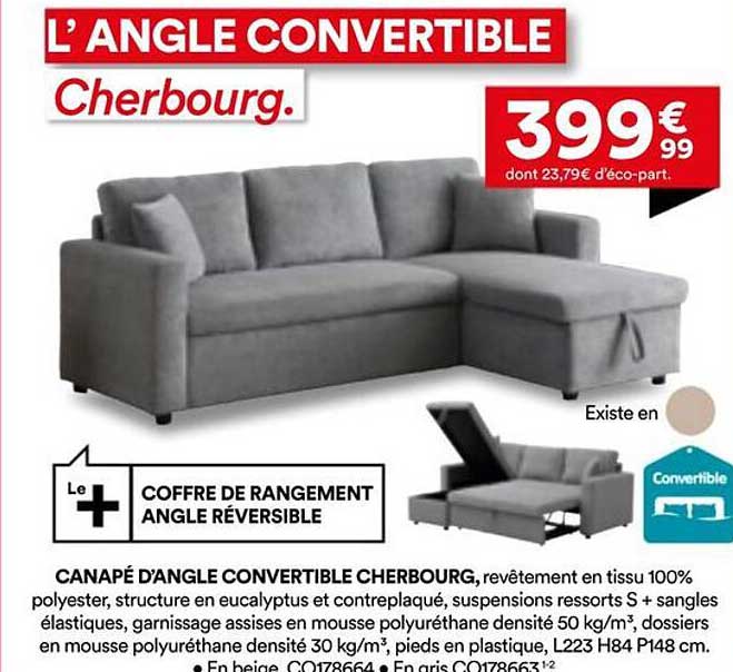 L’ANGLE CONVERTIBLE Cherbourg.