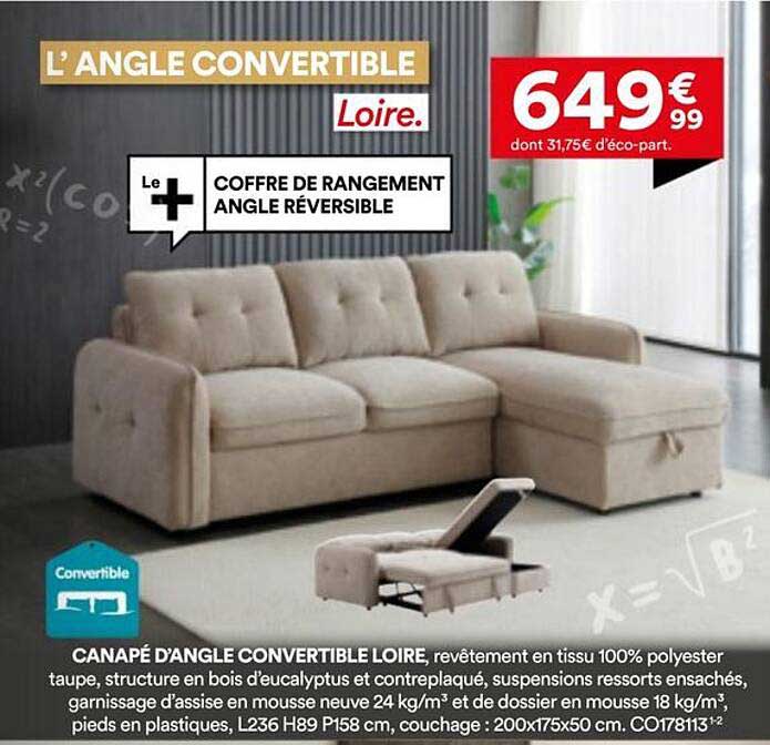 L’ANGLE CONVERTIBLE Loire.