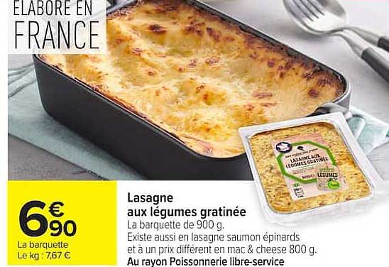 Lasagne aux légumes gratinée