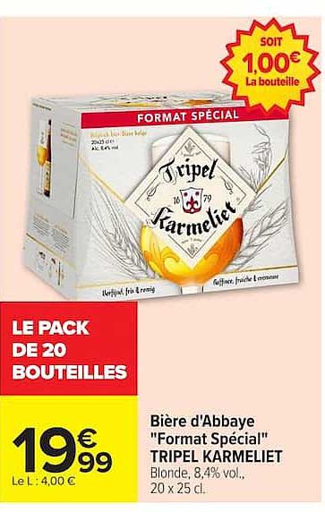 LE PACK DE 20 BOUTEILLES