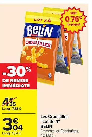 Les Croustilles "Lot de 4" BELIN