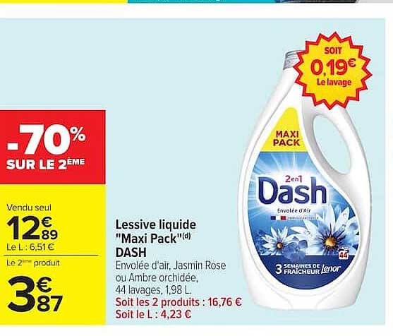Lessive liquide "Maxi Pack"(d) DASH