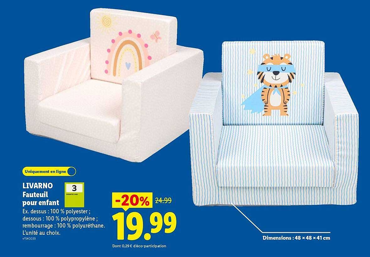 LIVARNO Fauteuil pour enfant