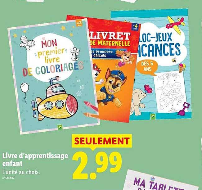 Livre d’apprentissage enfant