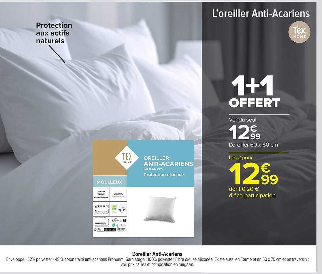 L'oreiller Anti-Acariens