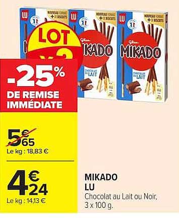 LOT -25% DE REMISE IMMÉDIATE