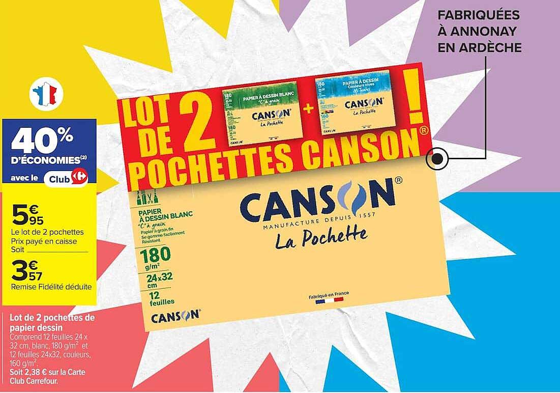 LOT DE 2 POCHETTES CANSON !