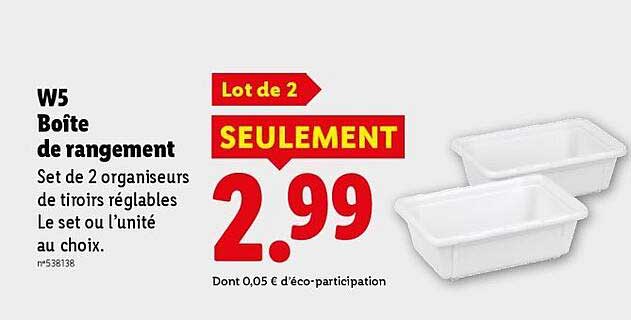 Lot de 2 SEULEMENT 2,99