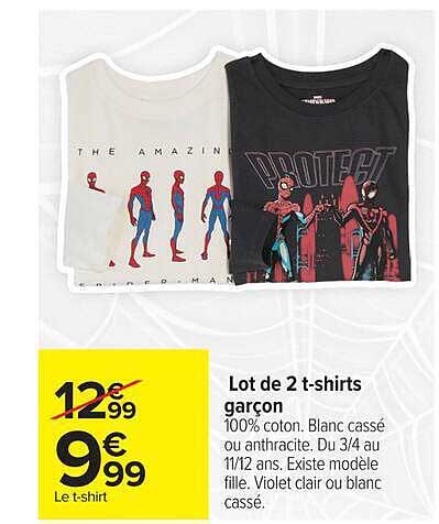 Lot de 2 t-shirts garçon