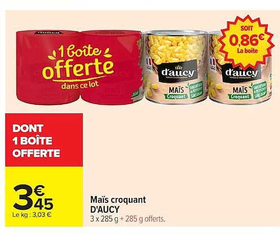 Maïs croquant D'AUCY
