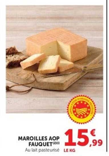 MAROILLES AOP FAUQUET (20%) Au lait pasteurisé