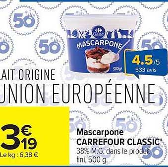 Mascarpone Carrefour Classic'