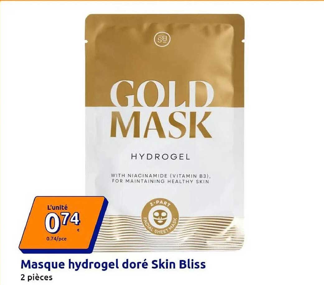 Masque hydrogel doré Skin Bliss