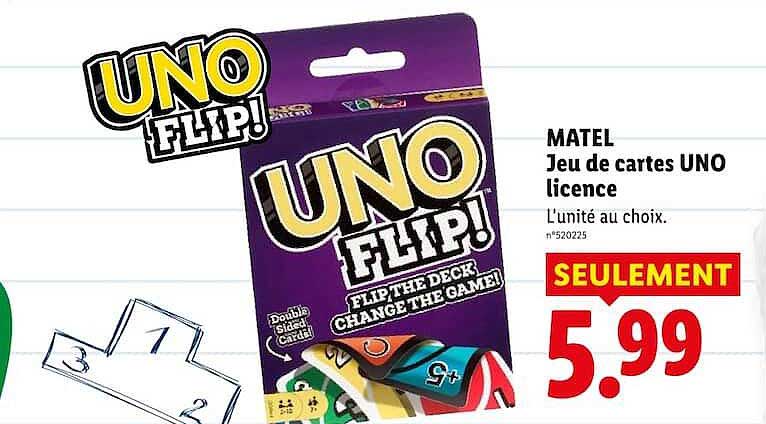 MATTEL Jeu de cartes UNO licence