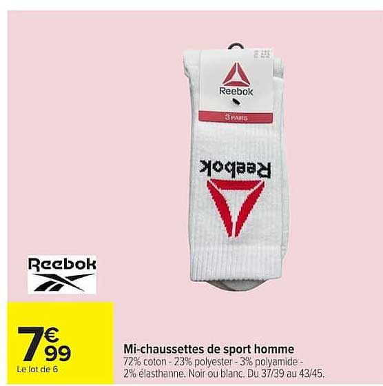 Mi-chaussettes de sport homme