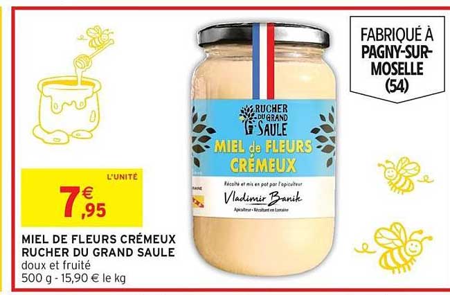 MIEL DE FLEURS CRÉMEUX RUCHER DU GRAND SAULE