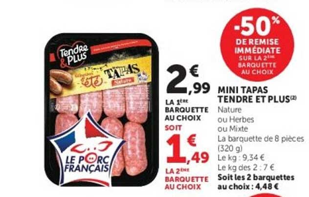 MINI TAPAS TENDRE ET PLUS