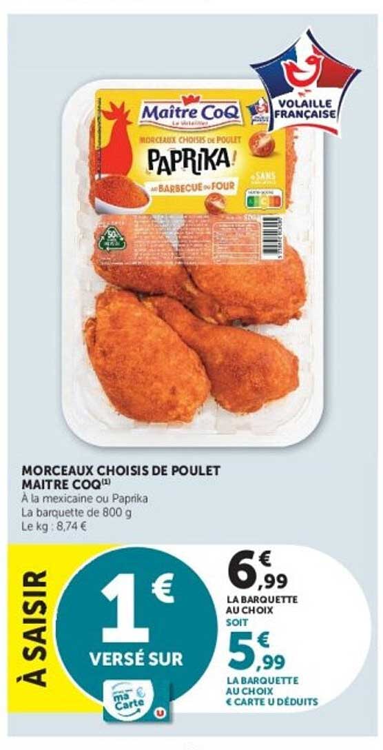 Morceaux choisis de poulet Maître Coq
