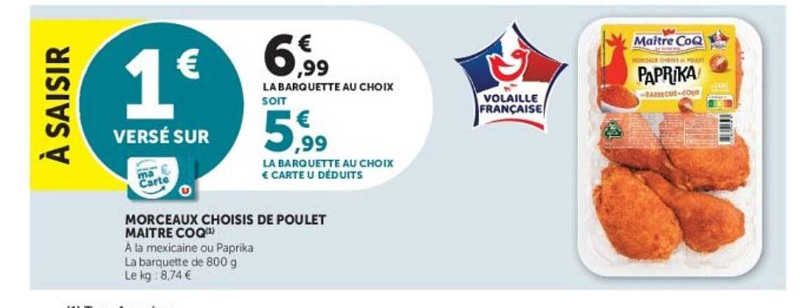 Morceaux choisis de poulet Maître CoQ