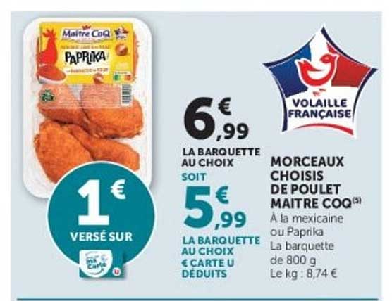 Morceaux choisis de poulet Maître CoQ