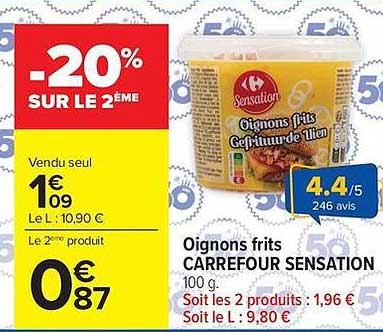 Oignons frits CARREFOUR SENSATION