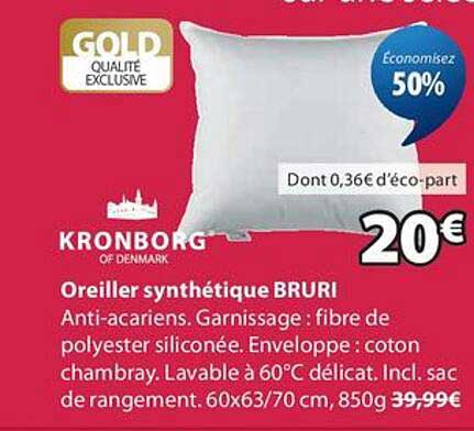 Oreiller synthétique BRURI