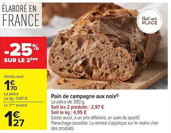 Pain de campagne aux noix